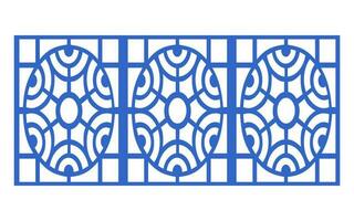 Decorative floral patterns, geometric template for cnc laser cutting vector