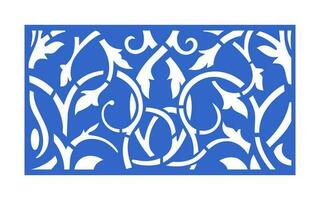 Decorative floral patterns, geometric template for cnc laser cutting vector