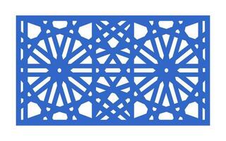 Decorative floral patterns, geometric template for cnc laser cutting vector