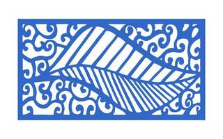 Decorative floral patterns, geometric template for cnc laser cutting vector