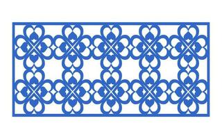Decorative floral patterns, geometric template for cnc laser cutting vector