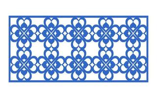 Decorative floral patterns, geometric template for cnc laser cutting vector