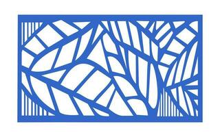 Decorative floral patterns, geometric template for cnc laser cutting vector