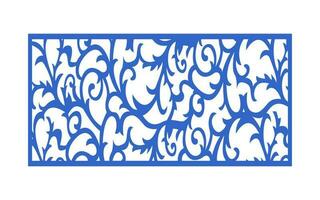 Decorative floral patterns, geometric template for cnc laser cutting vector