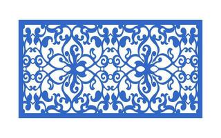 Decorative floral patterns, geometric template for cnc laser cutting vector
