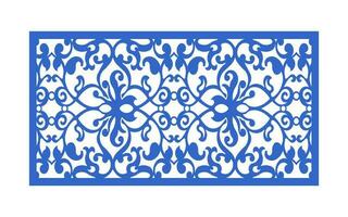 Decorative floral patterns, geometric template for cnc laser cutting vector