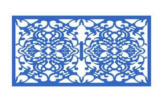 Decorative floral patterns, geometric template for cnc laser cutting vector
