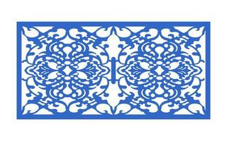 Decorative floral patterns, geometric template for cnc laser cutting vector