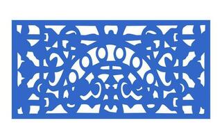 Decorative floral patterns, geometric template for cnc laser cutting vector