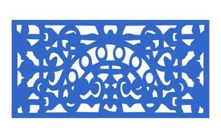 Decorative floral patterns, geometric template for cnc laser cutting vector