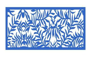 Decorative floral patterns, geometric template for cnc laser cutting vector