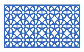 Decorative floral patterns, geometric template for cnc laser cutting vector