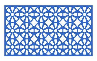 Decorative floral patterns, geometric template for cnc laser cutting vector