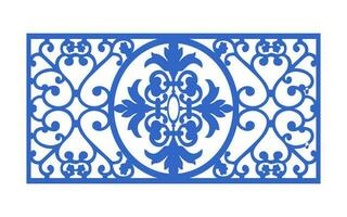 Decorative floral patterns, geometric template for cnc laser cutting vector