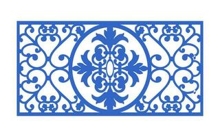 Decorative floral patterns, geometric template for cnc laser cutting vector