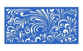 Decorative floral patterns, geometric template for cnc laser cutting vector