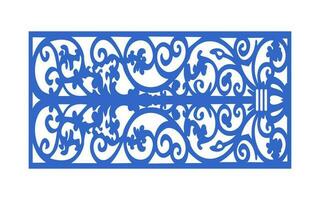 Decorative floral patterns, geometric template for cnc laser cutting vector