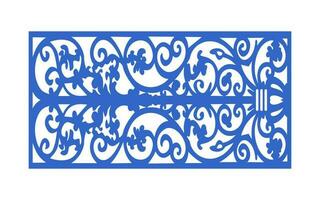 Decorative floral patterns, geometric template for cnc laser cutting vector