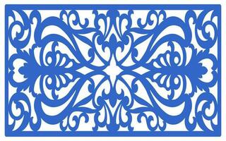 Decorative floral patterns, geometric template for cnc laser cutting vector