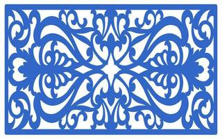 Decorative floral patterns, geometric template for cnc laser cutting vector