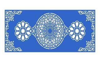 Decorative floral patterns, geometric template for cnc laser cutting vector