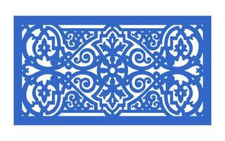 Decorative floral patterns, geometric template for cnc laser cutting vector