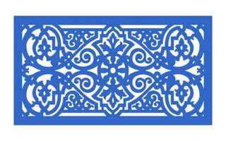 Decorative floral patterns, geometric template for cnc laser cutting vector