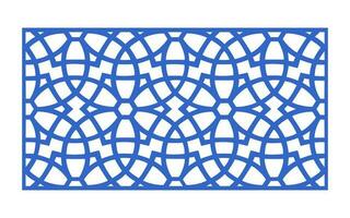 Decorative floral patterns, geometric template for cnc laser cutting vector