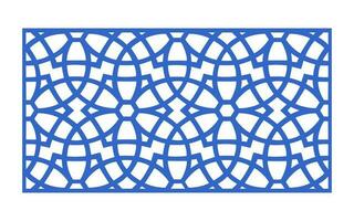 Decorative floral patterns, geometric template for cnc laser cutting vector