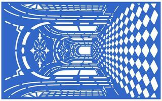 Decorative floral patterns, geometric template for cnc laser cutting vector