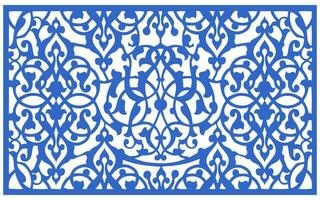 Decorative floral patterns, geometric template for cnc laser cutting vector