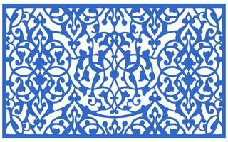 Decorative floral patterns, geometric template for cnc laser cutting vector