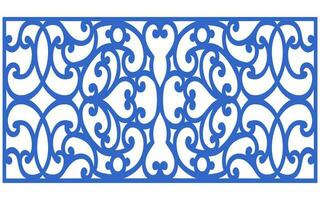 Decorative floral patterns, geometric template for cnc laser cutting vector