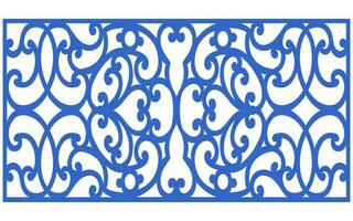 Decorative floral patterns, geometric template for cnc laser cutting vector