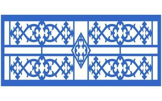 Decorative floral patterns, geometric template for cnc laser cutting vector
