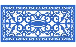 Decorative floral patterns, geometric template for cnc laser cutting vector