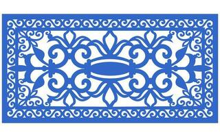 Decorative floral patterns, geometric template for cnc laser cutting vector