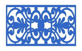 Decorative floral patterns, geometric template for cnc laser cutting vector