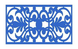 Decorative floral patterns, geometric template for cnc laser cutting vector