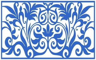 Decorative floral patterns, geometric template for cnc laser cutting vector