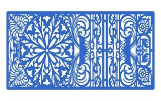 Decorative floral patterns, geometric template for cnc laser cutting vector