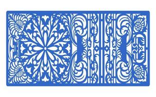 Decorative floral patterns, geometric template for cnc laser cutting vector