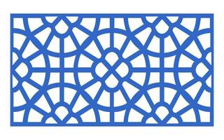 Decorative floral patterns, geometric template for cnc laser cutting vector