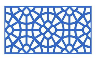 Decorative floral patterns, geometric template for cnc laser cutting vector