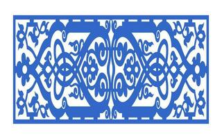 Decorative floral patterns, geometric template for cnc laser cutting vector