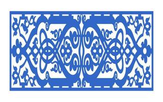 Decorative floral patterns, geometric template for cnc laser cutting vector