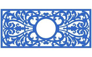 Decorative floral patterns, geometric template for cnc laser cutting vector