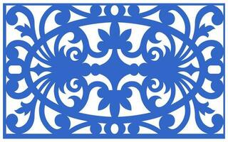 Decorative floral patterns, geometric template for cnc laser cutting vector