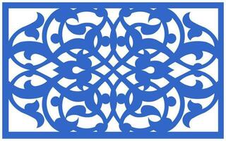 Decorative floral patterns, geometric template for cnc laser cutting vector