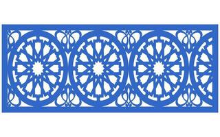Decorative floral patterns, geometric template for cnc laser cutting vector